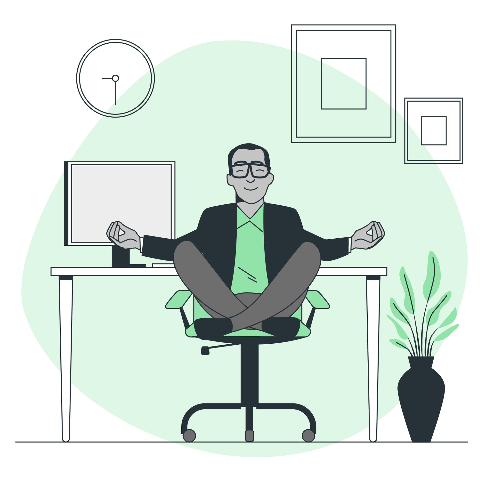 Happy Lawyer Lawyer in a Law firm enjoying his time because his legal bookkeeping and trust accounts are done correctly